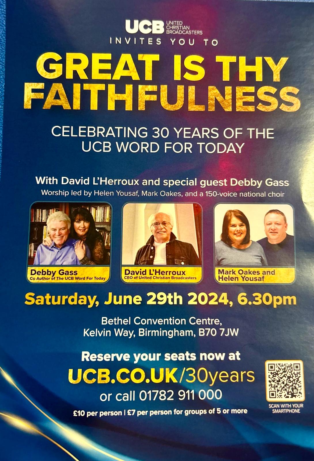 UCB Invites you to GREAT IS THY FAITHFULNESS