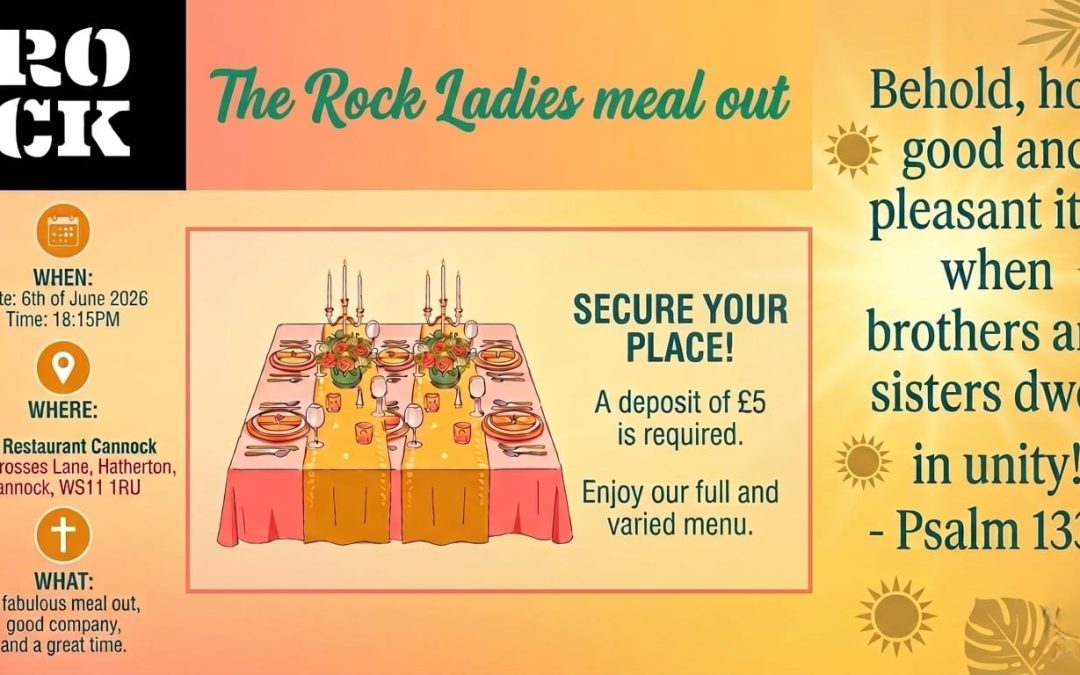 The Rock Ladies Meal out – June 6 @ 18:15